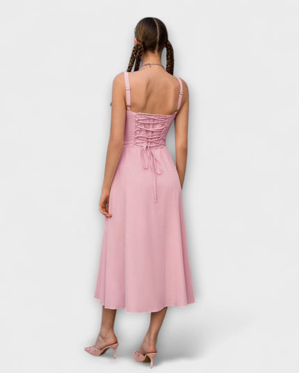 Wilma - Rüschentop Kleid mit Schlitzdetail