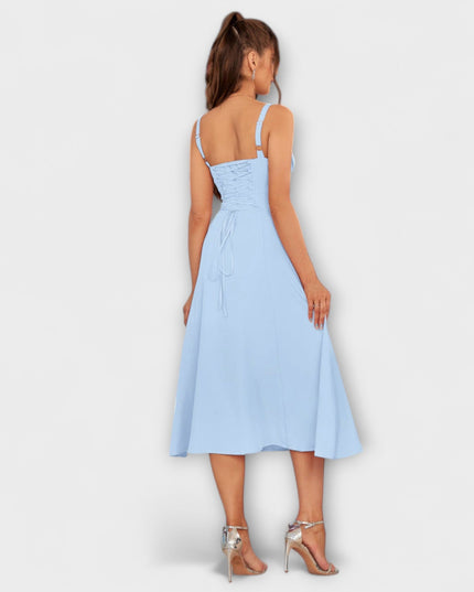 Wilma - Rüschentop Kleid mit Schlitzdetail