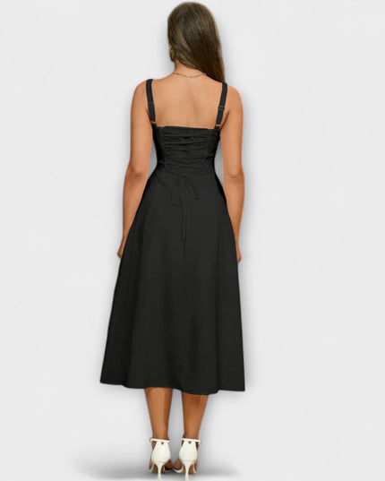 Wilma - Rüschentop Kleid mit Schlitzdetail