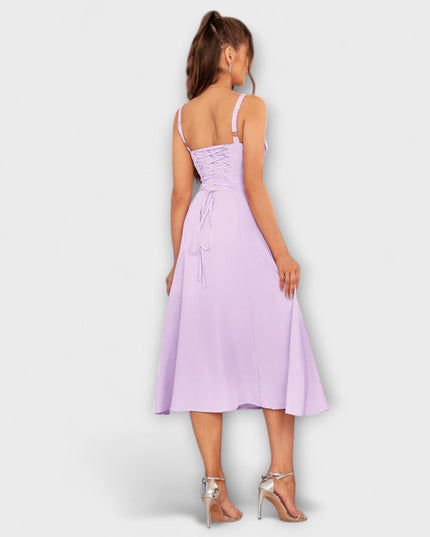 Wilma - Rüschentop Kleid mit Schlitzdetail