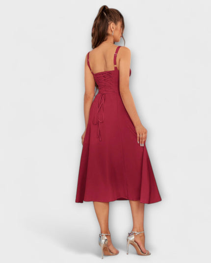 Wilma - Rüschentop Kleid mit Schlitzdetail