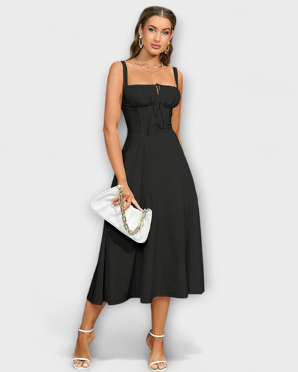 Wilma - Rüschentop Kleid mit Schlitzdetail