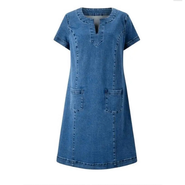 Ortrun - Weiches Jeanskleid