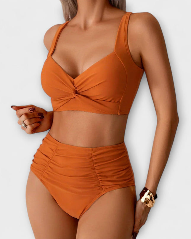 Annelie - Rüschendes Bandeau-Badeanzug