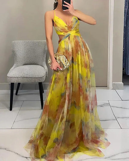 Leni – Florales Maxikleid