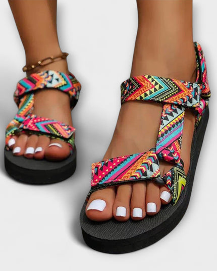Sommerliche Flache Damen Sandalen aus Hanfseil