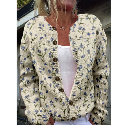 Odilie - Schicke Strickjacke mit Print
