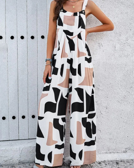 Tessa - Stylischer Overall mit Print und Knopfleiste