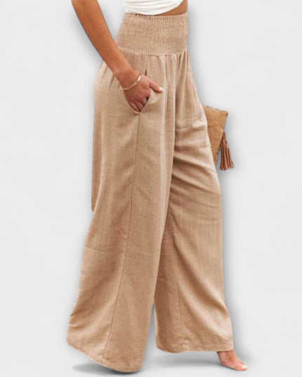 Freida - Lässige weite Leinenhose