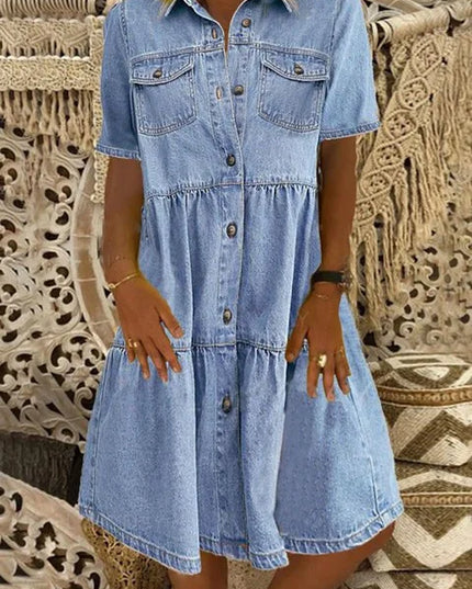Gudrun - Boho Jeanskleid