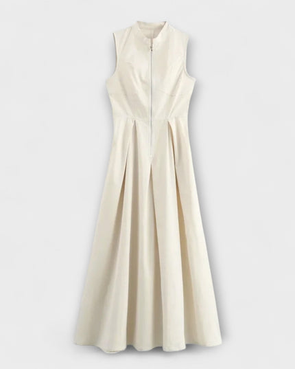 Eva - Ärmelloses Plissee Bodycon Midi Kleid