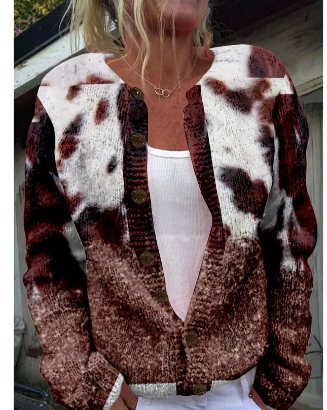 Alvara - Schicke Strickjacke mit Print