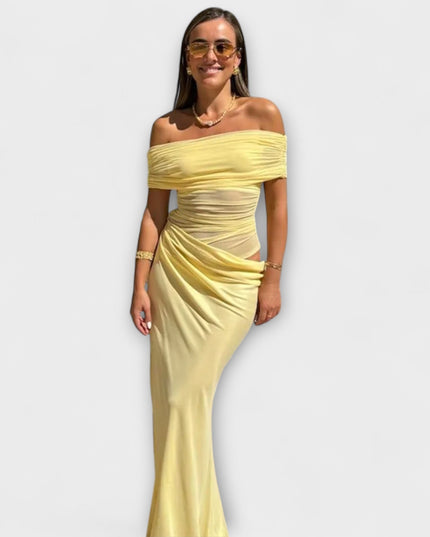 Evelyn - Rüschendes Unregelmäßiges Kleid