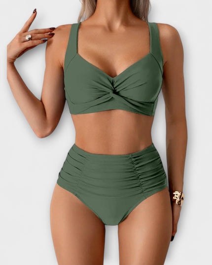 Annelie - Rüschendes Bandeau-Badeanzug