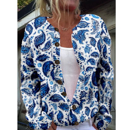 Marlis -Schicke Strickjacke mit Print