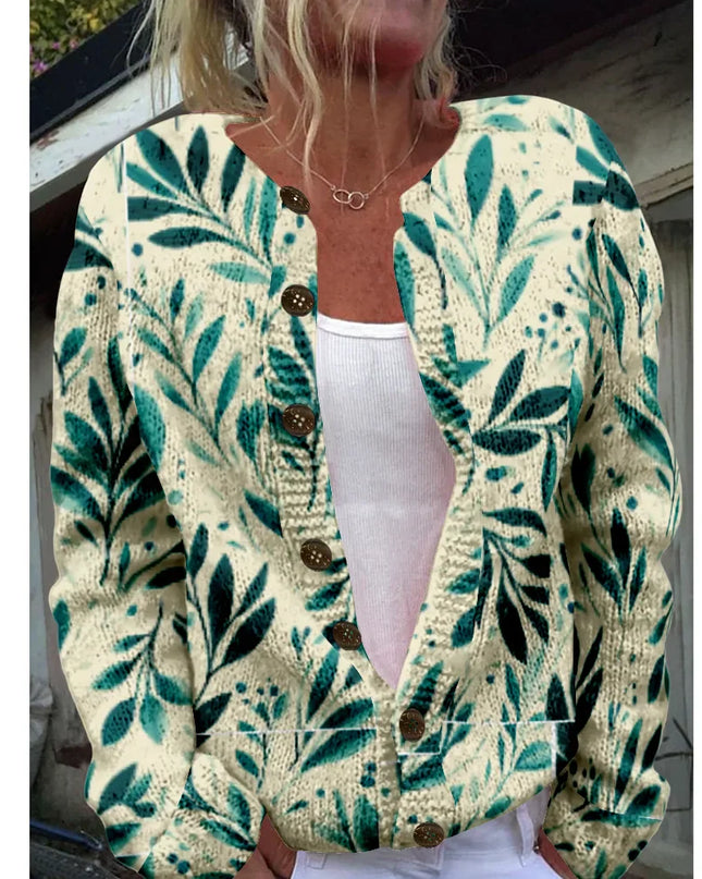 Hannelind - Strickweste mit Print