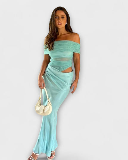 Evelyn - Rüschendes Unregelmäßiges Kleid