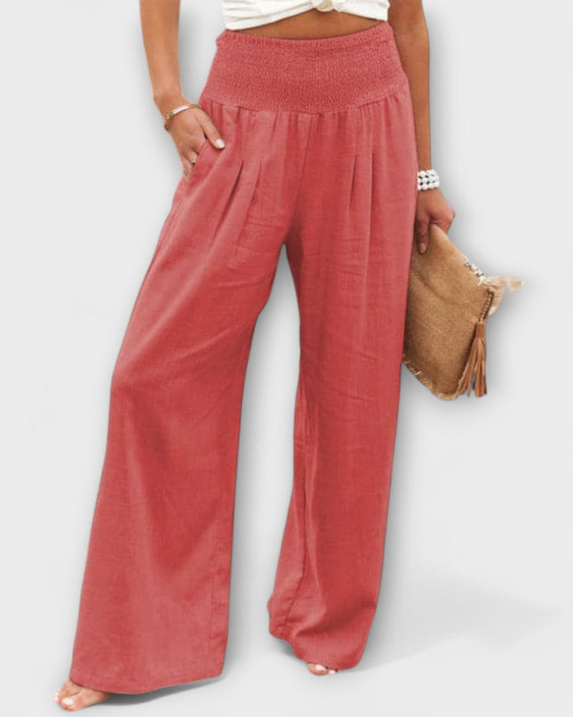 Freida - Lässige weite Leinenhose