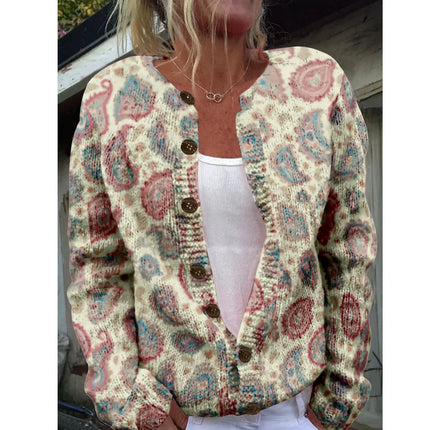 Serilda - Schicke Strickjacke mit Print