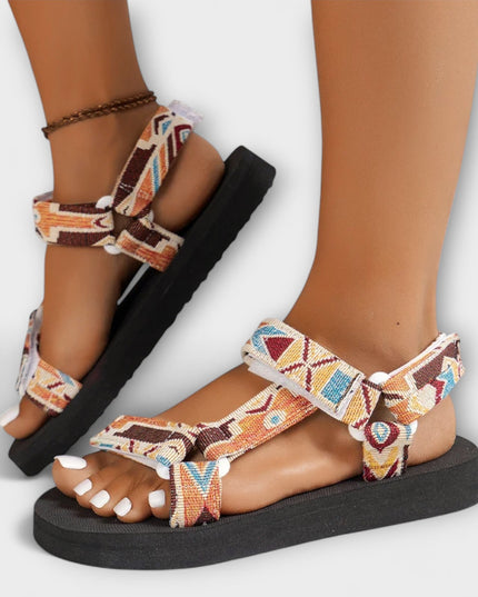 Sommerliche Flache Damen Sandalen aus Hanfseil