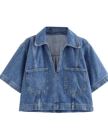 Adalind - Denim Set mit V-Ausschnitt