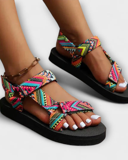 Sommerliche Flache Damen Sandalen aus Hanfseil