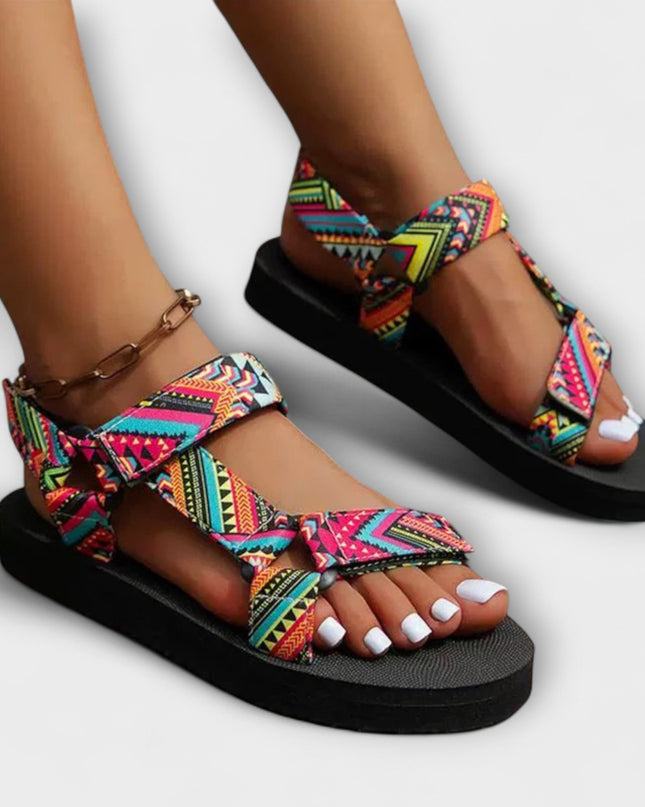 Sommerliche Flache Damen Sandalen aus Hanfseil