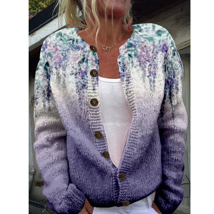 Wibke - Schicke Strickjacke mit Print