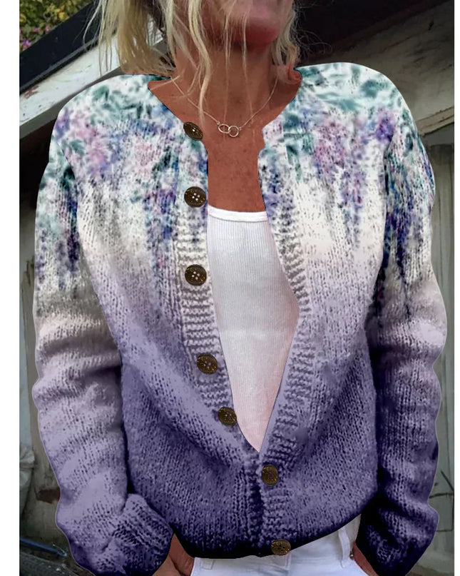 Wibke - Schicke Strickjacke mit Print