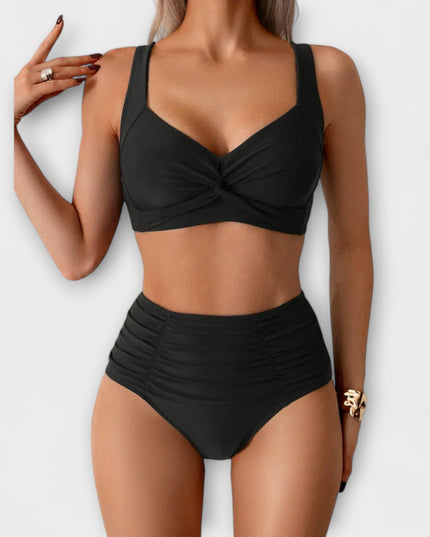Annelie - Rüschendes Bandeau-Badeanzug