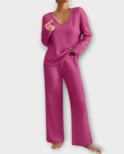 Vanessa - Geripptes Loungset