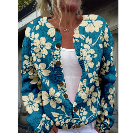 Lioba - Schicke Strickjacke mit Print
