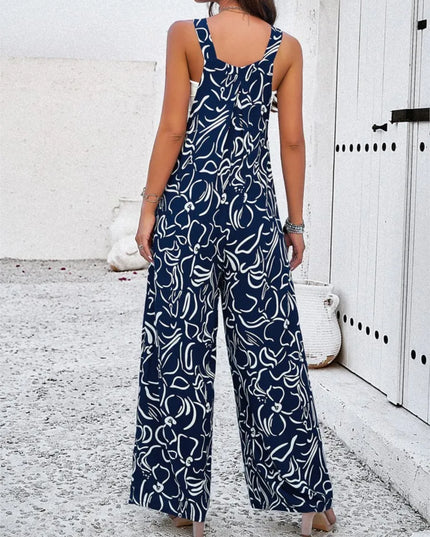 Tessa - Stylischer Overall mit Print und Knopfleiste