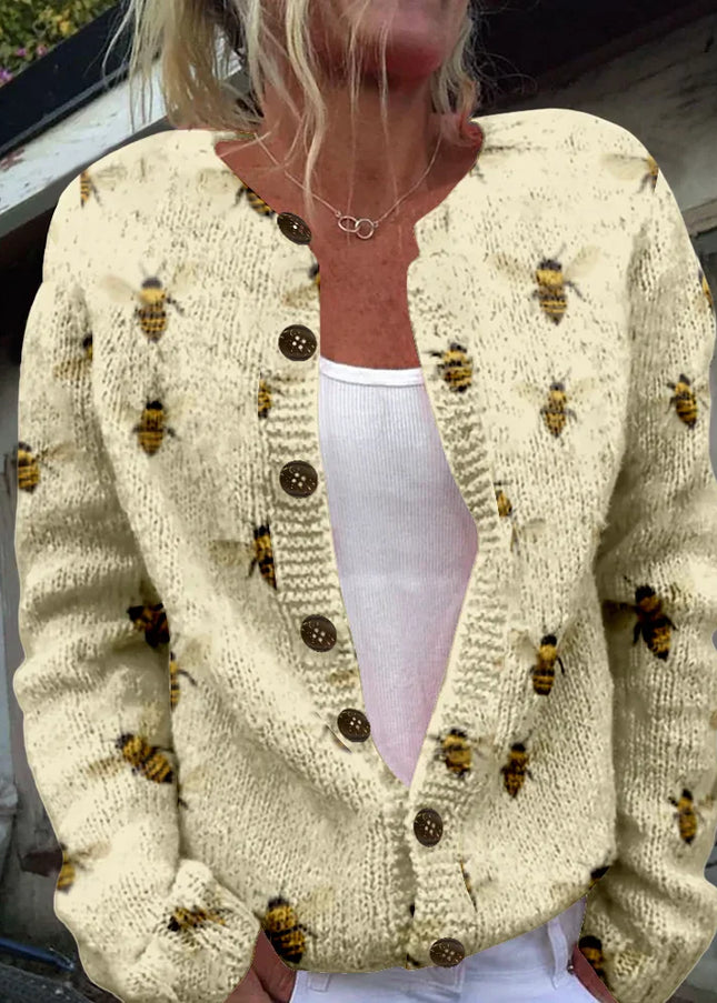 Sibylla - Schicke Strickjacke mit Print