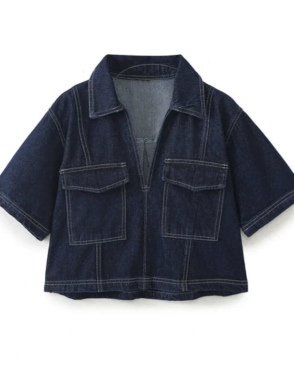Adalind - Denim Set mit V-Ausschnitt