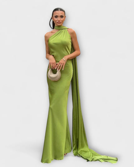 Anika - Schickes Off-Shoulder Halter Maxikleid