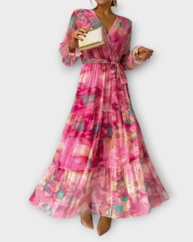Veronique - Aquarelle Dream Maxi Dress
