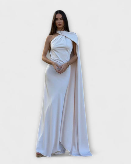 Anika - Schickes Off-Shoulder Halter Maxikleid