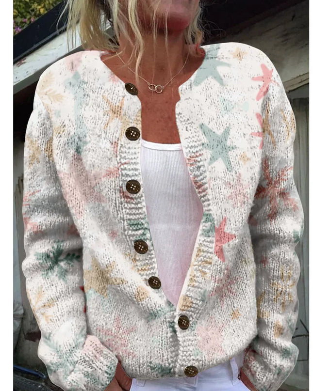 Traudel - Schicke Strickjacke mit Print