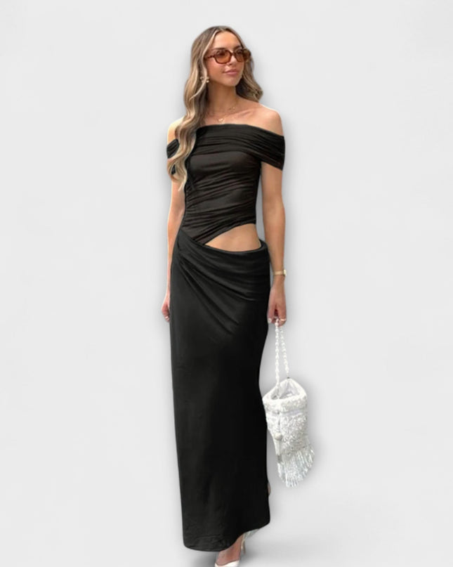 Evelyn - Rüschendes Unregelmäßiges Kleid
