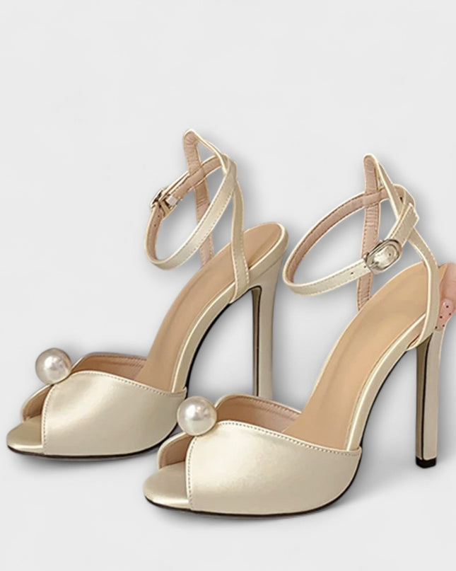 Liyke - Hochwertige Bequeme Seiden Peep Toe