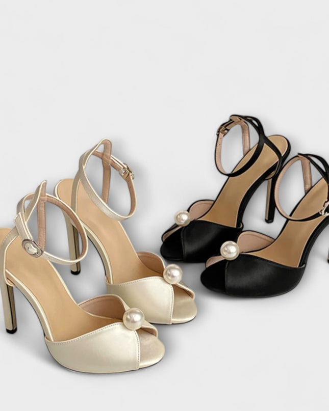 Liyke - Hochwertige Bequeme Seiden Peep Toe