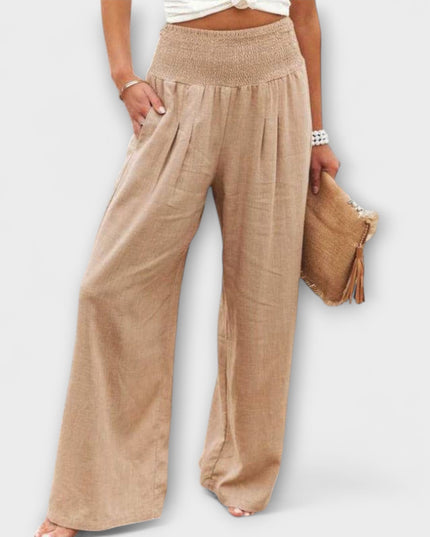Freida - Lässige weite Leinenhose