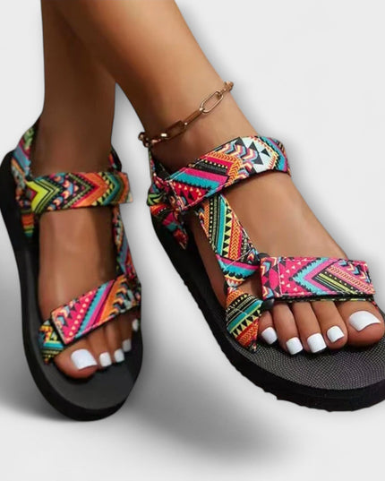 Sommerliche Flache Damen Sandalen aus Hanfseil