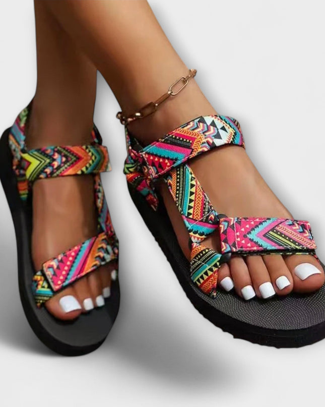 Sommerliche Flache Damen Sandalen aus Hanfseil