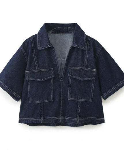 Adalind - Denim Set mit V-Ausschnitt