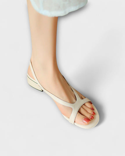 Evelyn - Elegante Flache Sandalen Minna mit Raffiniertem Finish