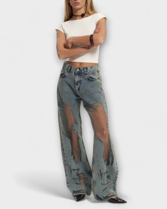 Sina – Trixie Straight-Leg Jeans In Klarem Blau