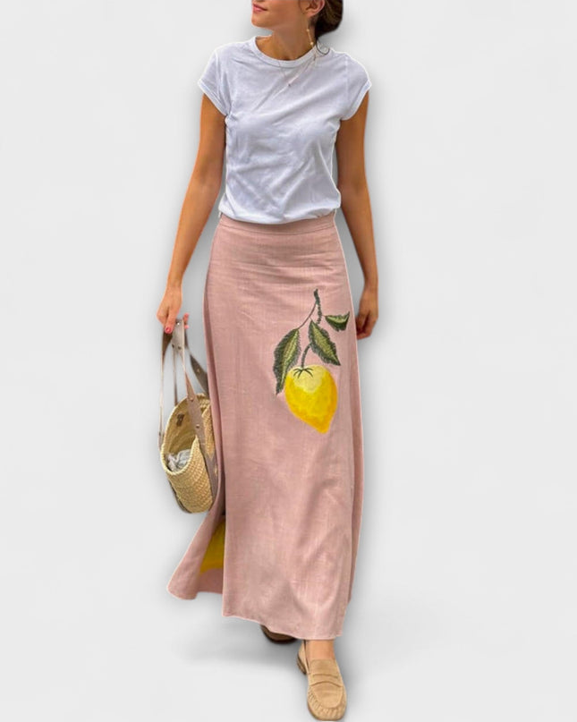 Cosima - Amalfi Print Midi-Rock