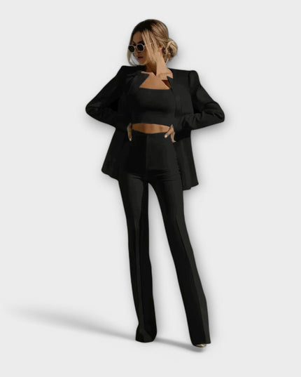 Clarissa - Stilvolles 3-teiliges Set (Blazer, Oberteil, Hose)